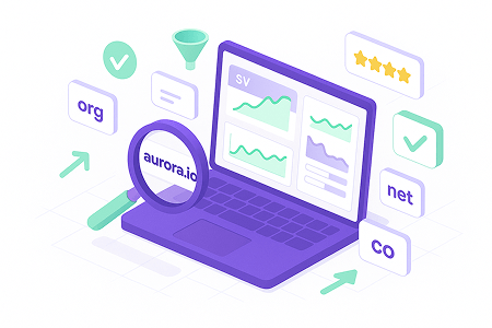 AI-driven domain analysis with scores and growth signals